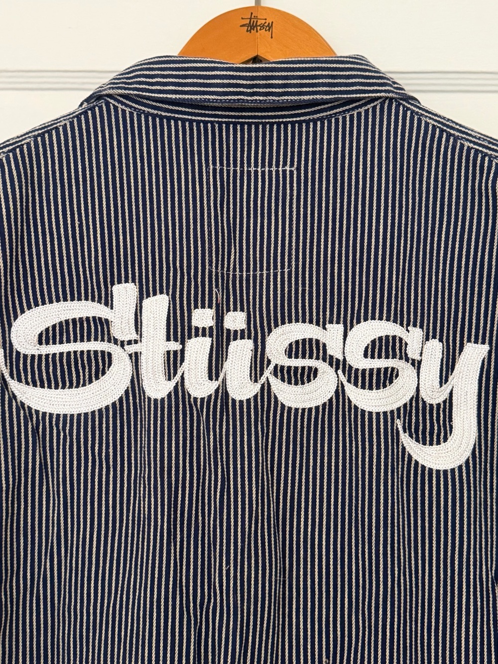 Vintage 2005 STÜSSY Coverall Jumpsuit Large Unworn Navy Stripe